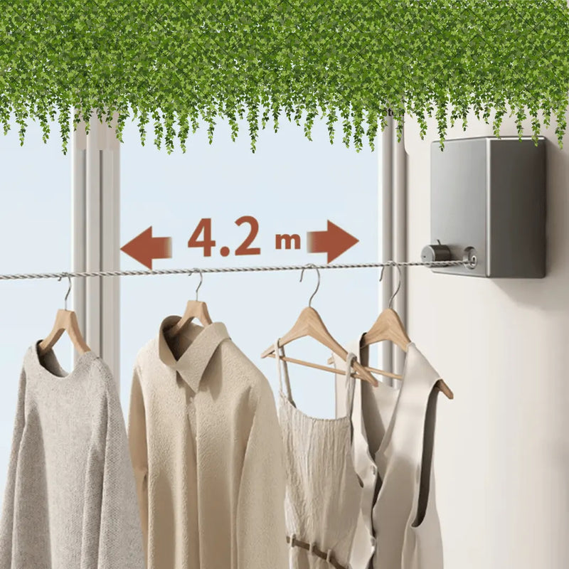 Varal retrátil de aço inoxidável para secar roupas para uso doméstico de até 4 Metros