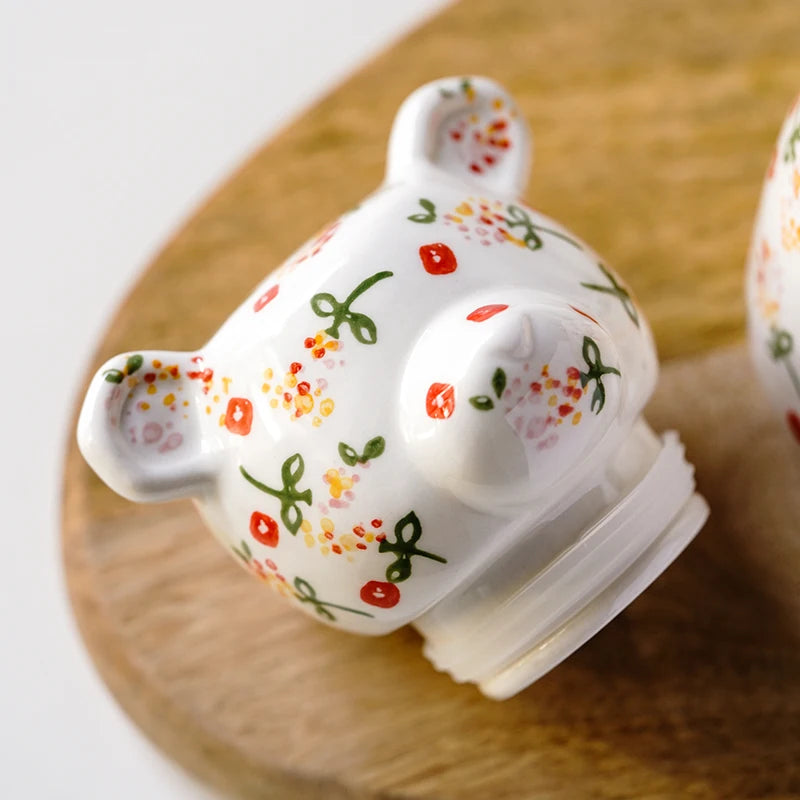 Pote de Mel de Cerâmica em forma de urso com  capacidade para 300ml