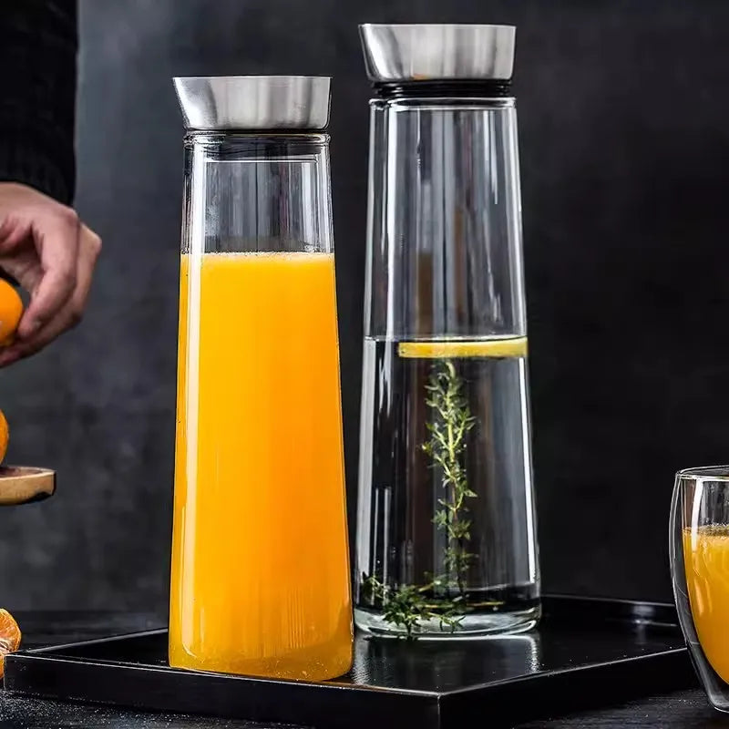 Jarra de Água de vidro com tampa de aço inoxidável de 1.5L - Tullip