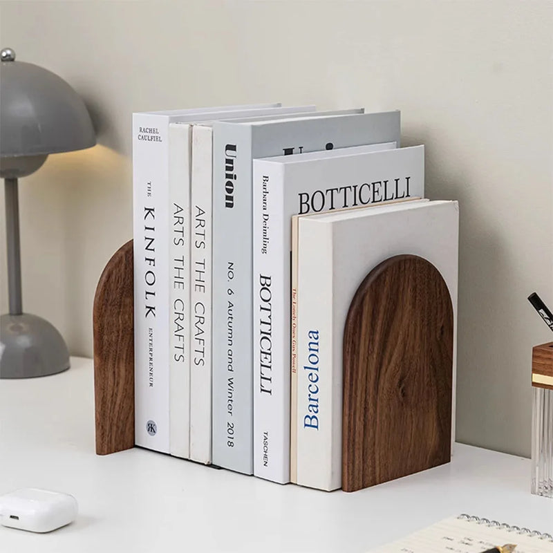 Suportes de Livros de Madeira Natural de design Atemporal