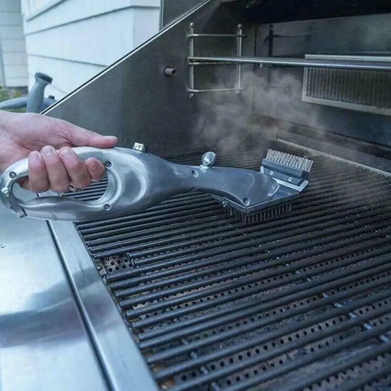 Escova de limpeza para Grelhas de Churrasqueira com dispenser para sabão